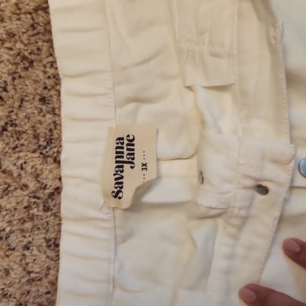 White Rhinestone Shorts - Picture 5 of 6